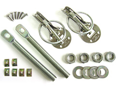 Quick Release Hood pin kit /Aluminum/ Silver
