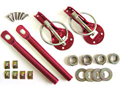 Quick Release Hood pin kit /Aluminum/ Red